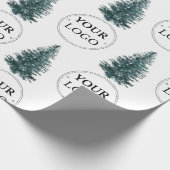Zakelijk Logo Bedrijfs Promotie Kerstboom Cadeaupapier (Hoek)