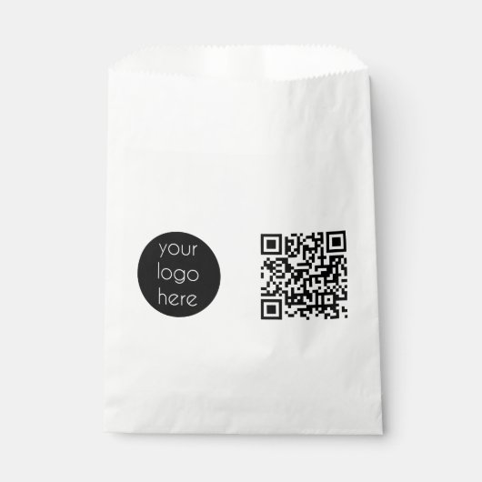 Zakelijk logo Bedrijfs Promotie QR Code Bedankzakje (Voorkant)