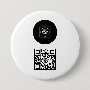 Zakelijk Logo Bedrijfs Promotionele QR Code Ontwer Ronde Button 7,6 Cm