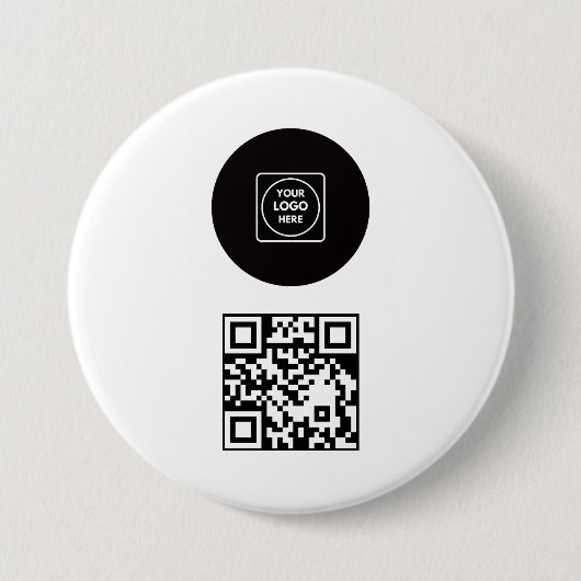 Zakelijk Logo Bedrijfs Promotionele QR Code Ontwer Ronde Button 7,6 Cm (Voorkant)