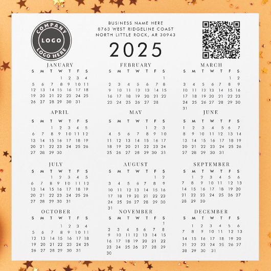 Zakelijk Logo Bedrijfs QR Code 2025 Agenda