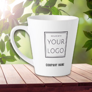 Zakelijk Logo Bedrijfsnaam Merk Promotioneel Latte Mok