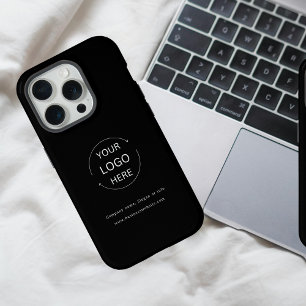 Zakelijk Logo Bedrijfsnaam Website Zwart en Wit iPhone 15 Pro Case