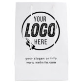 Zakelijk Logo Bedrijfsprofessioneel Medium Cadeauzakje (Achterkant)