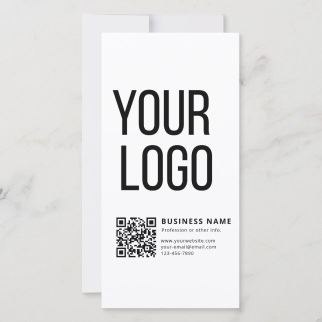 Zakelijk logo & Bewerkbare QR-code (Voorkant)