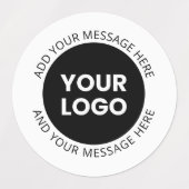 Zakelijk logo & bewerkbare tekst Waterdicht Labels (Design 1)