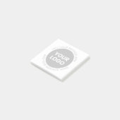 Zakelijk logo & bewerkbare tekst Wit & Grijs Post-it® Notes (Schuin)