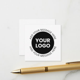 Zakelijk logo & bewerkbare tekst  Wit & Zwart Informatiekaartje