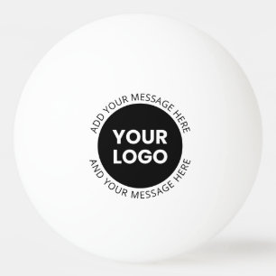 Zakelijk logo & bewerkbare tekst Wit & Zwart Pingpongbal