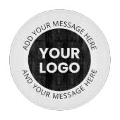 Zakelijk logo & bewerkbare tekst Wit & Zwart Snijplank (Voorkant)