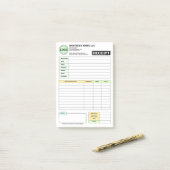 (Zakelijk Logo Blok) Betalingsfactuur Ontvangstbew Post-it® Notes (Op bureau)