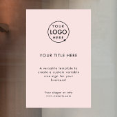 Zakelijk Logo | Blush Roze Professioneel Vrouwelij Raamsticker
