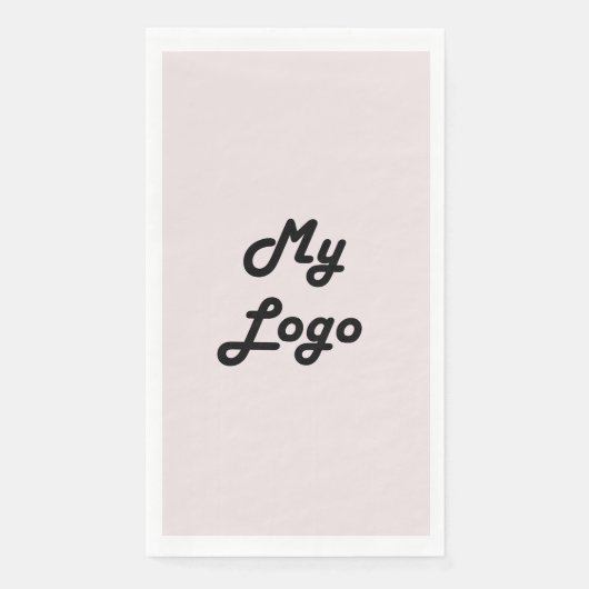 Zakelijk logo blush roze servet (Voorkant)