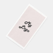 Zakelijk logo blush roze servet (Hoek)