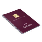 Zakelijk logo bordeaux elegant notitieboek (Rechterzijde)