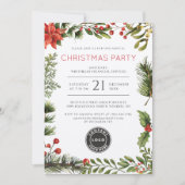 Zakelijk Logo Botanisch Kerstfeest Kaart (Voorkant)