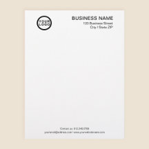 Zakelijk Logo Briefpapier Sjabloon Klassiek Wit