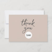 Zakelijk Logo Coco Roze Bedankkaart (Voorkant)