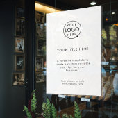 Zakelijk logo | Creëer uw eigen moderne witte Raamsticker