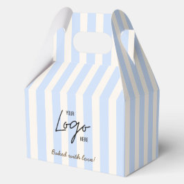 Zakelijk Logo Cute Blauwe Strepen Koekje Bedankdoosjes