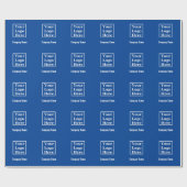 Zakelijk Logo Diepblauw Wit Bedrijfsnaam Cadeaupapier (Vlak)