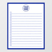 Zakelijk logo donkerblauw whiteboard takenlijst raamsticker (Vel)