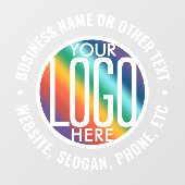 Zakelijk logo Eenvoudig Modern Professioneel Wit Raamsticker (Vel)