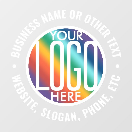 Zakelijk logo Eenvoudig Modern Professioneel Wit Raamsticker (Vel)