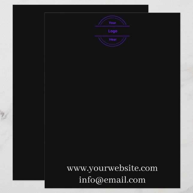 Zakelijk Logo Eenvoudig Professioneel Briefhoofd (Voorkant / Achterkant)