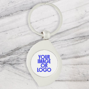 Zakelijk Logo Eenvoudig Wit Sleutelhanger