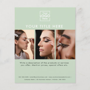Zakelijk logo Eenvoudige schoonheidssalon 3 foto's Flyer