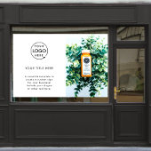 Zakelijk Logo | Eenvoudige Witte Minimalistische F Raamsticker