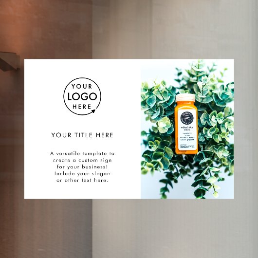 Zakelijk Logo | Eenvoudige Witte Minimalistische F Raamsticker