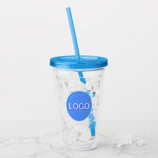 Zakelijk logo | Eigen merk Acryl Drinkbeker (Voorkant ijs)