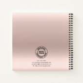 Zakelijk Logo Elegant Minimalistisch Aangepast Notitieboek (Achterkant)