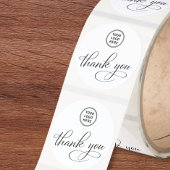 Zakelijk Logo Elegant Script Dank U Wel Ronde Sticker