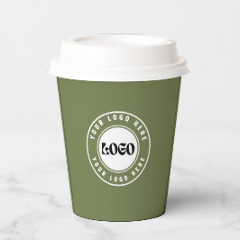 Zakelijk LOGO elegant zwart & wit Professioneel Papieren Bekers