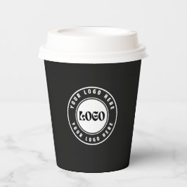 Zakelijk LOGO elegant zwart &wit Professioneel  Papieren Bekers