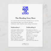 Zakelijk logo Elegante Prijslijst QR-code Wit Flyer (Voorkant)