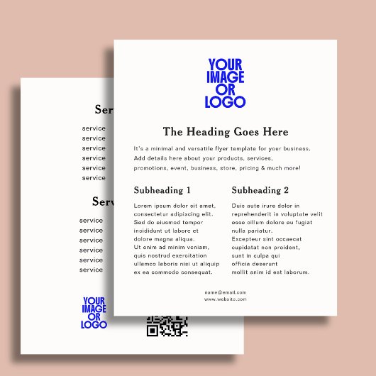 Zakelijk logo Elegante Prijslijst QR-code Wit Flyer