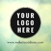 Zakelijk logo en bedrijfswebsite URL Raamsticker (Vel 3)
