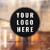 Zakelijk logo en bedrijfswebsite URL Raamsticker (Vel 2)