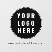 Zakelijk logo en bedrijfswebsite URL Raamsticker (Vel)