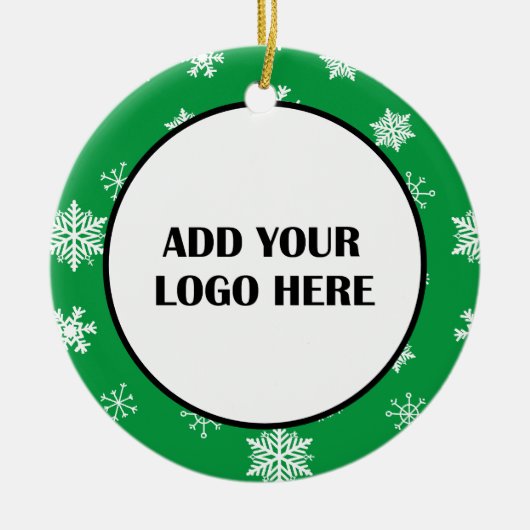 Zakelijk logo en klantinformatie   keramisch ornament (Voorkant)