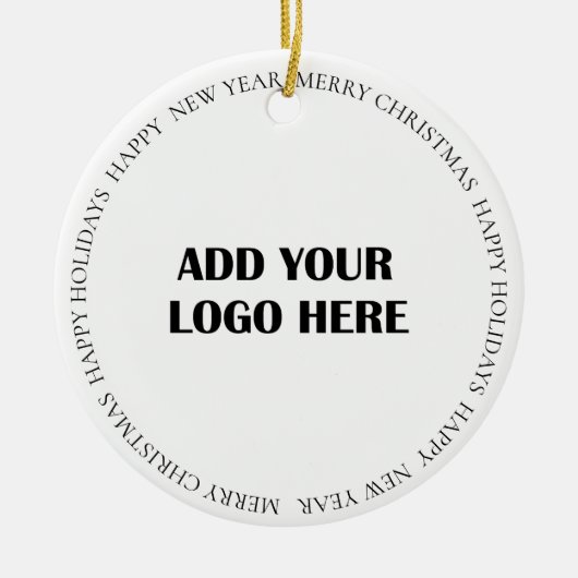Zakelijk logo en klantinformatie keramisch ornament (Voorkant)