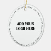 Zakelijk logo en klantinformatie keramisch ornament (Links)