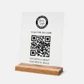 Zakelijk logo en QR-code aangepast Acryl Bord (Hoek)