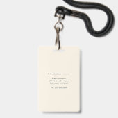 Zakelijk logo en QR-code evenement deelnemer aange Badge (Achterkant met lanyard)