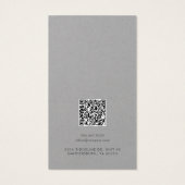 Zakelijk logo en QR-code oorbellen displaykaart Visitekaartje (Achterkant)
