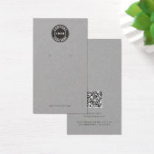 Zakelijk logo en QR-code oorbellen displaykaart Visitekaartje (Bureau)